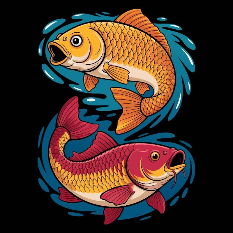Carp in the water splash
