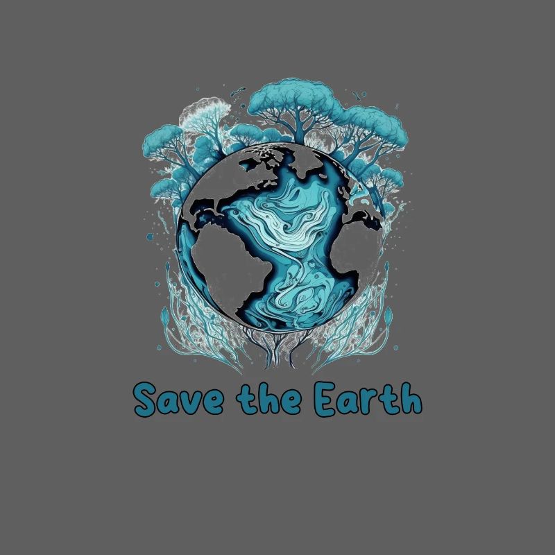 Earth Guardian: Blaugrüne Kugel und Bäume