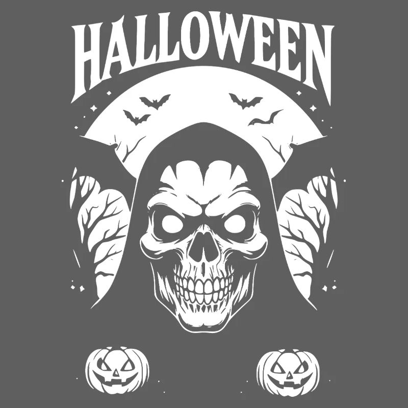 Crâne d’Halloween dans le style de la capuche