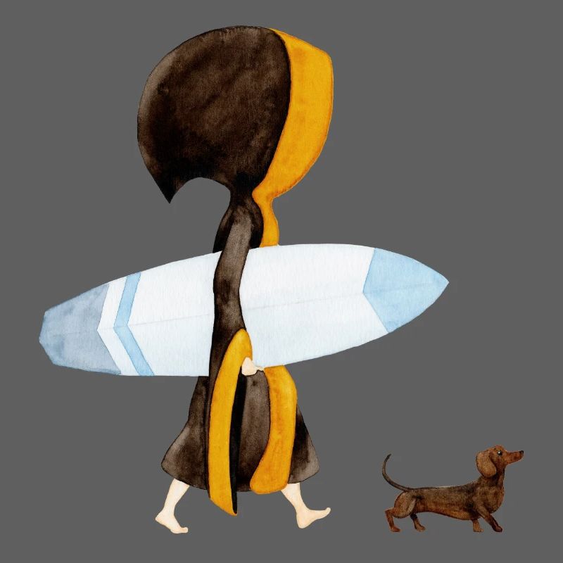 Münchner Kindl "Eisbach Surfer" mit Dackel