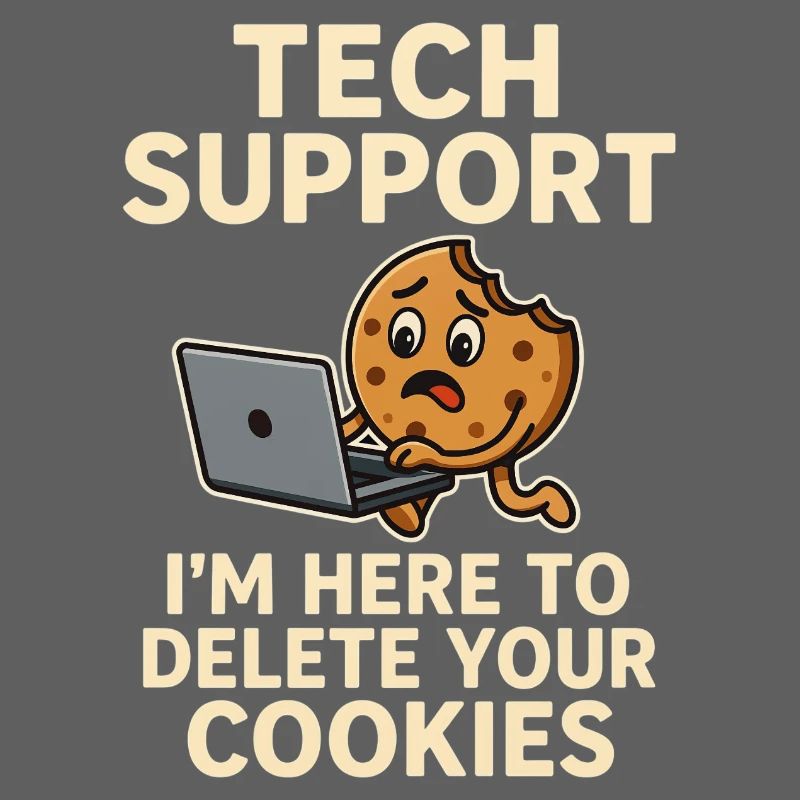 Tech Support I'm Here To Delete Your Cookies