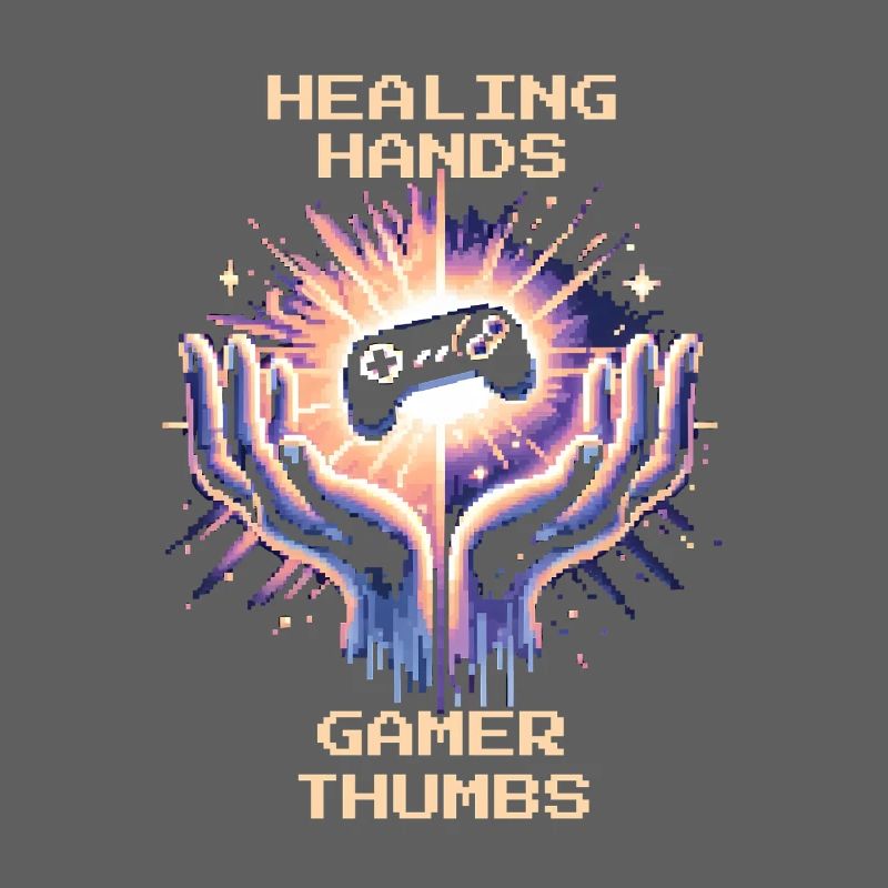 Occupational Therapy Healing Hands Thumb Retro Pixel Art
