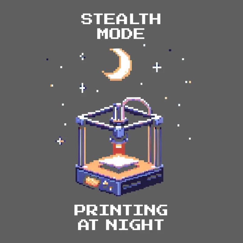 Mode furtif : impression de nuit | Lit d’impression 3D