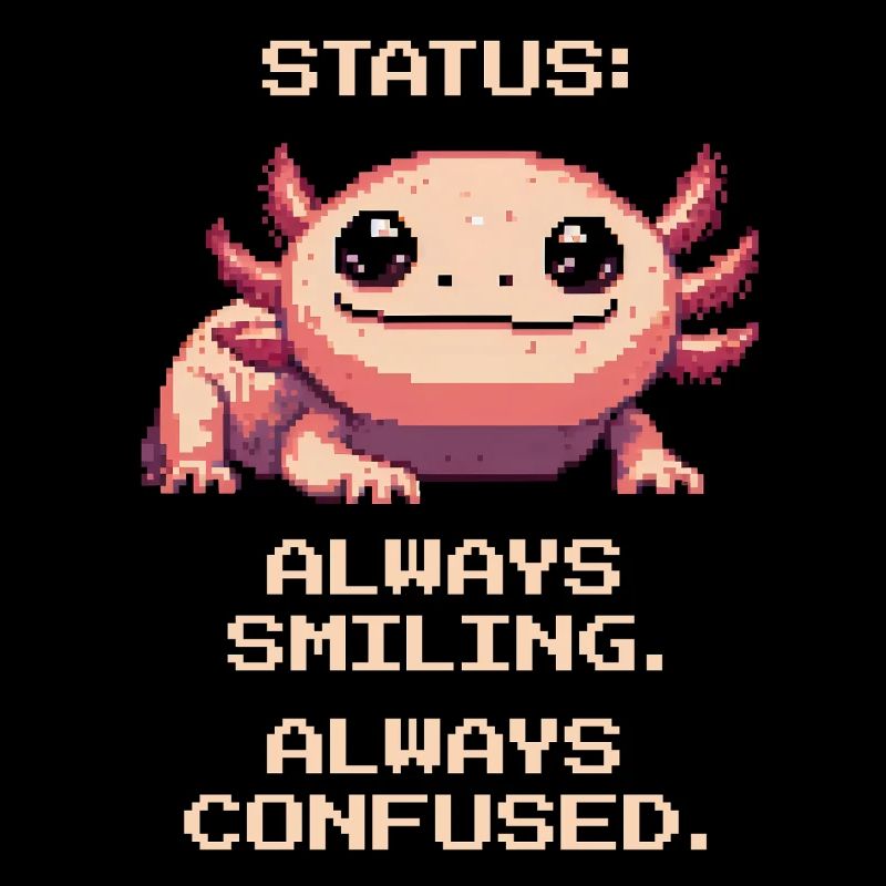 Statut de l’axolotl | Nerd rétro toujours souriant