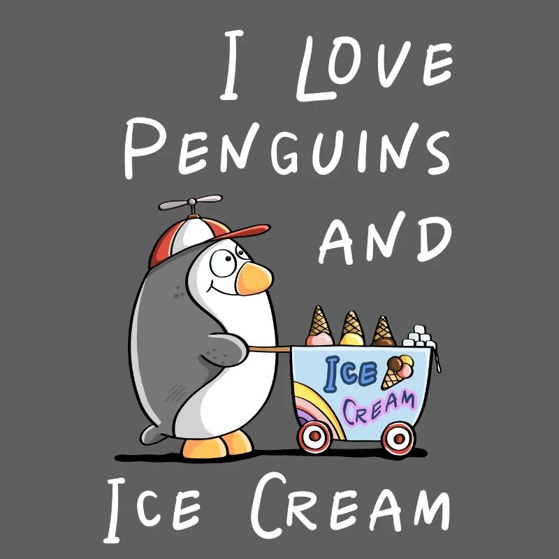 I Love Penguins and Eiscreme - Pinguin Eis Comic