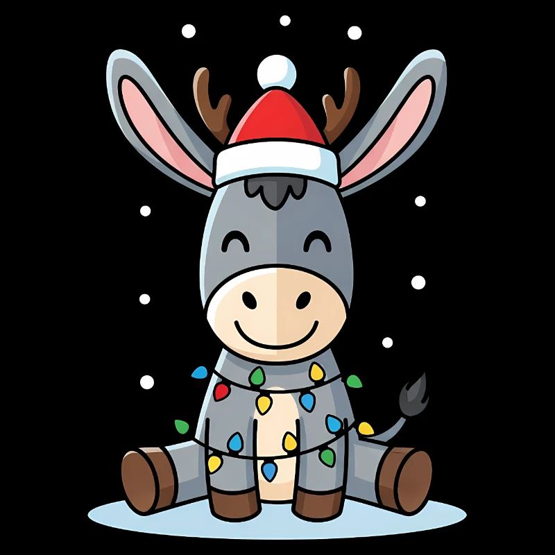 Cute Donkey Elf Christmas Gift Cute Wint