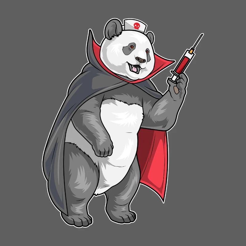 Panda Halloween Vampir Krankenschwester