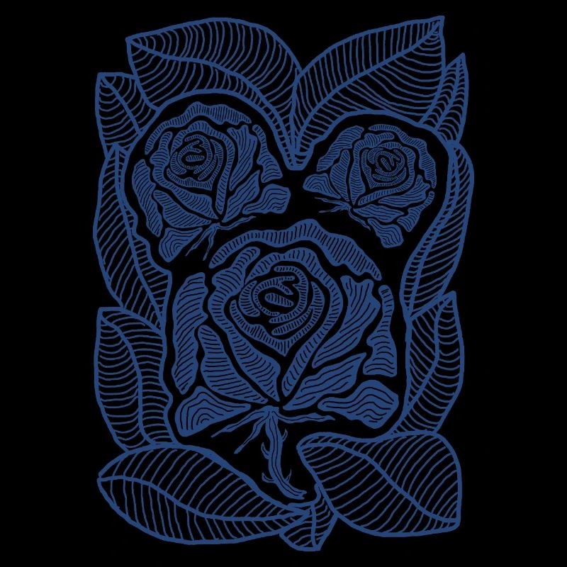 Fleur de filigrane de rose bleue