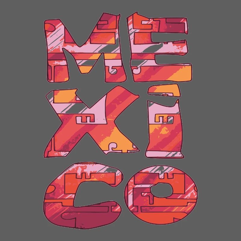 Mexico Brick Pattern Letters