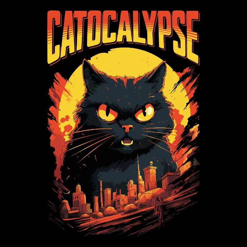 Chat Catocalypse Ville Chaos Créature Monstre Chat