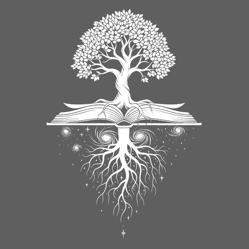 Mystic Book Tree with Inverted Roots