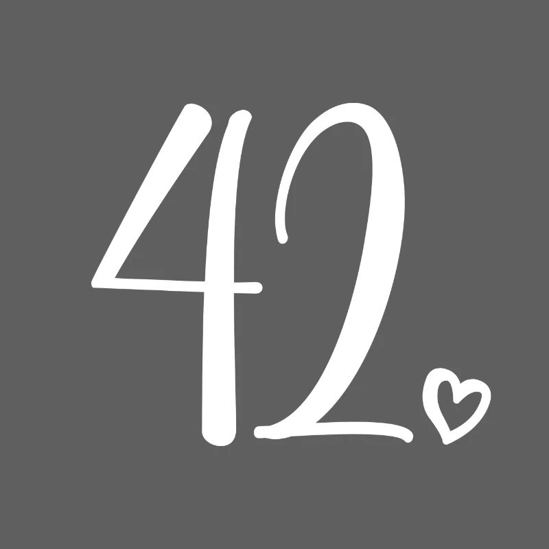 Mignon numéro 42, 42 ans, cadeau de 42e anniversaire