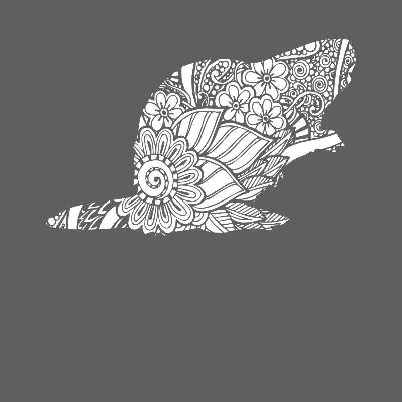 Beaver Beaver Floral Pattern