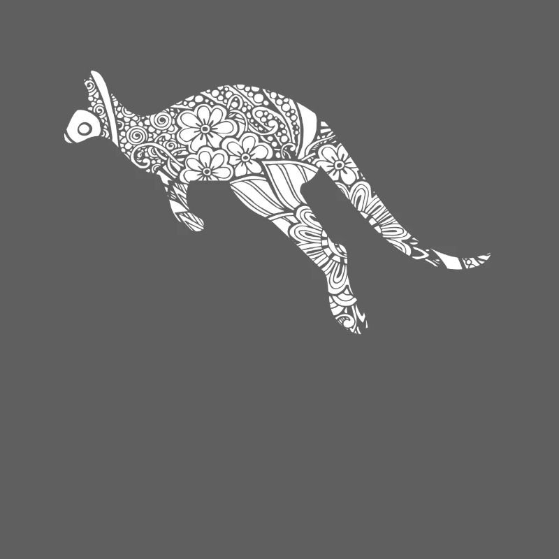 Kangaroo Kangaroo Floral Pattern