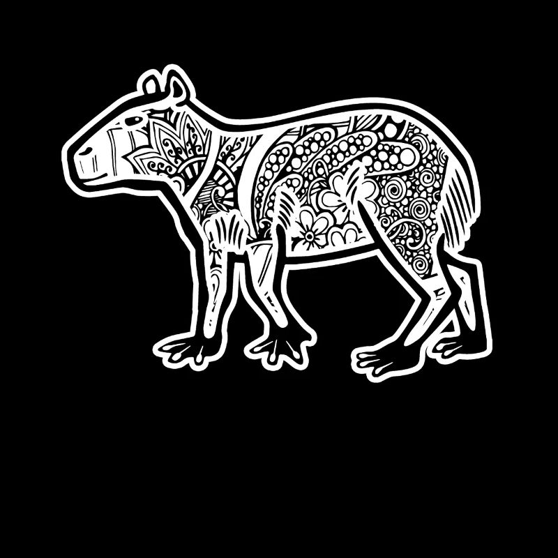 Capybara Capybara Floral Pattern