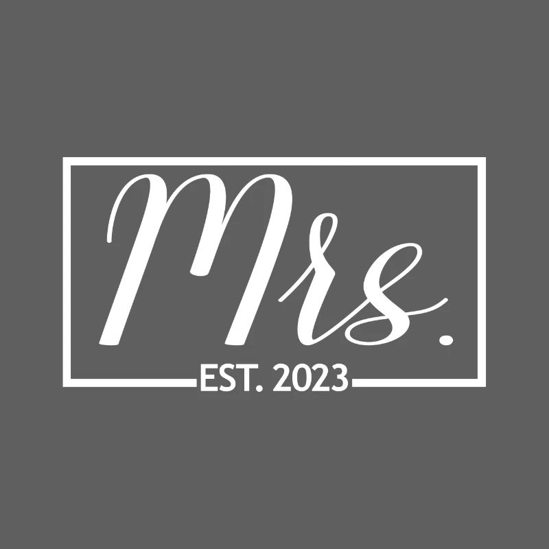 Frau Est. 2023 Verlobung Brautdusche Hochzeit