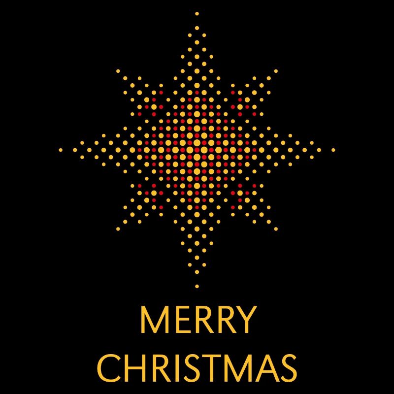 Joyeux Noël (Points de Noël étoiles / Or)