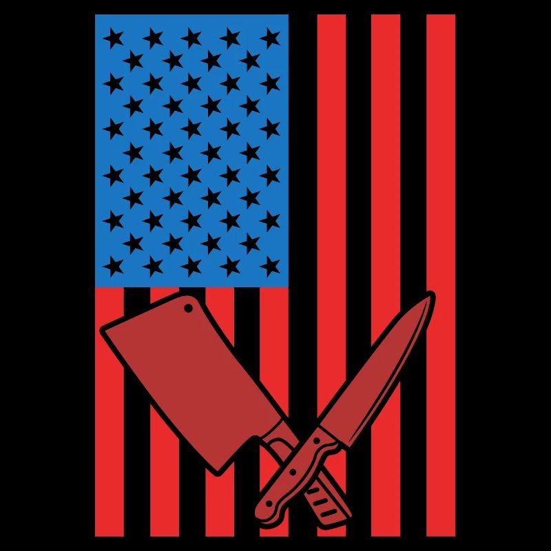 Drapeau des États-Unis de boucher