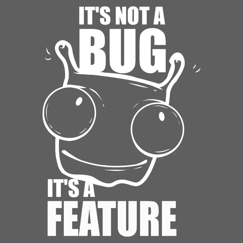 it is not a bug it is a feature - programmer