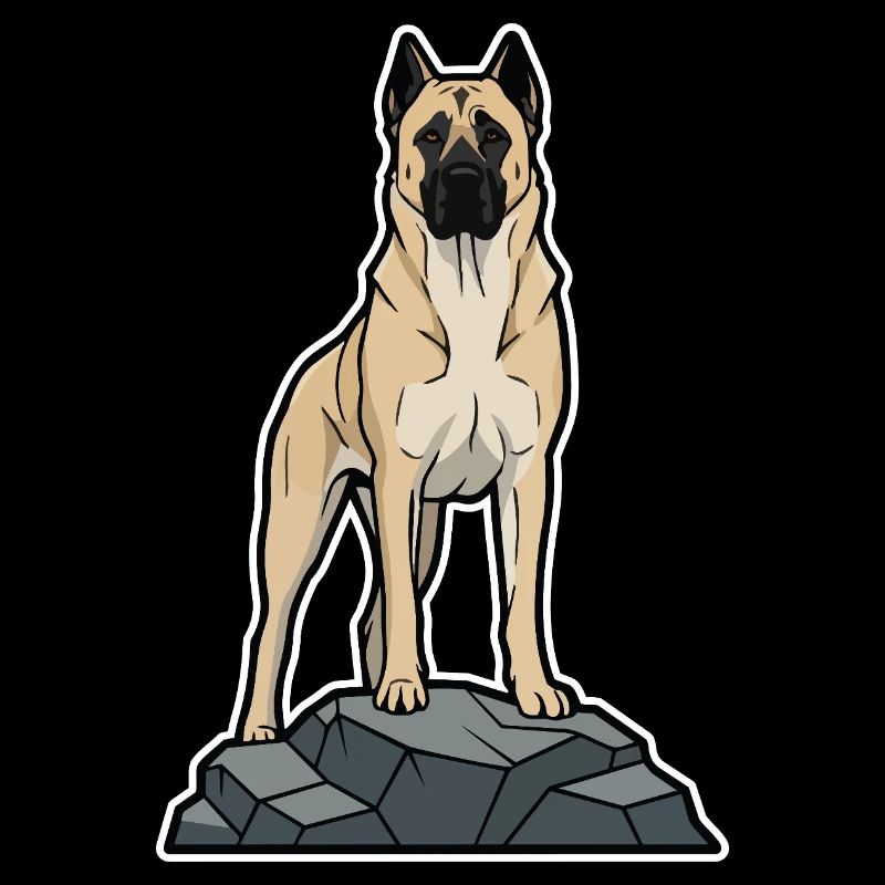 Anatolischer Schäferhund auf Schutzfelsen