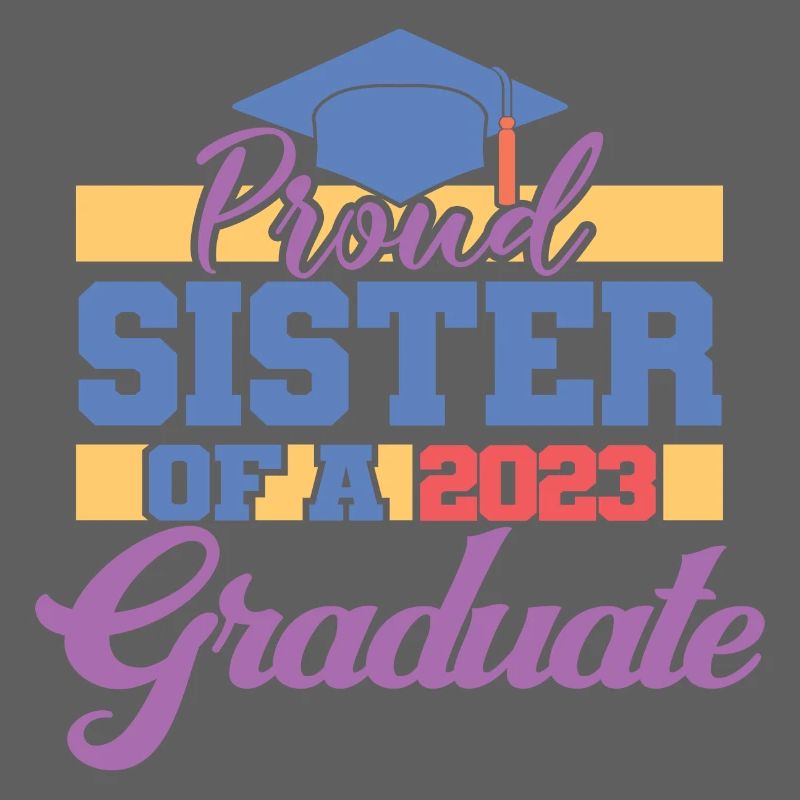 Stolze Schwester einer Abschlussfeier 2023