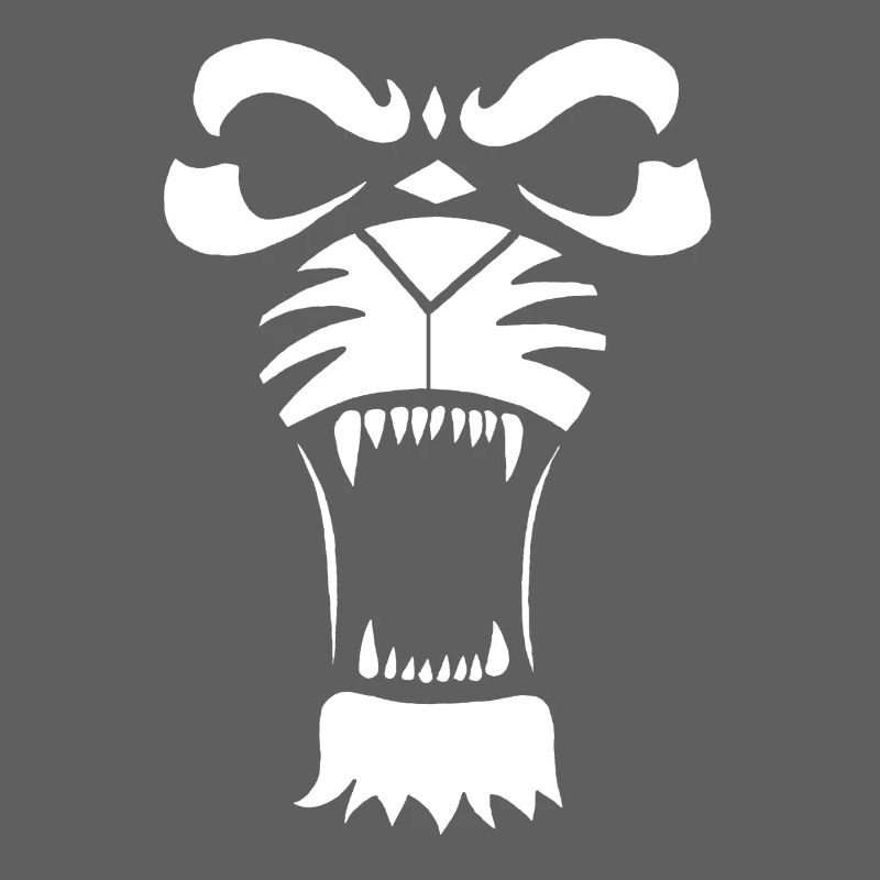 Raublöwe oder Tiger (Weiß)