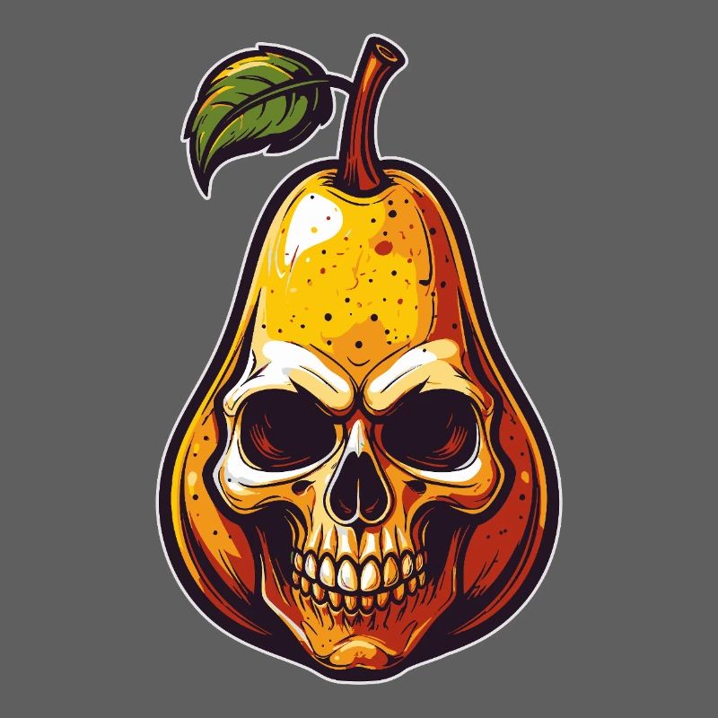 Pears Skull Comic Style