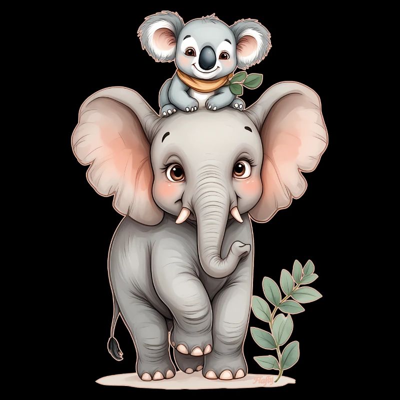 Amitié sauvage : éléphant et koala 🐘 🐨