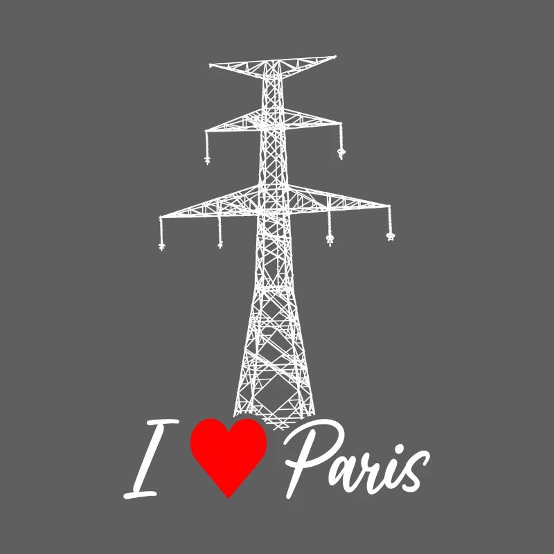Paris Eiffelturm Strommast Elektriker Satire Liebe
