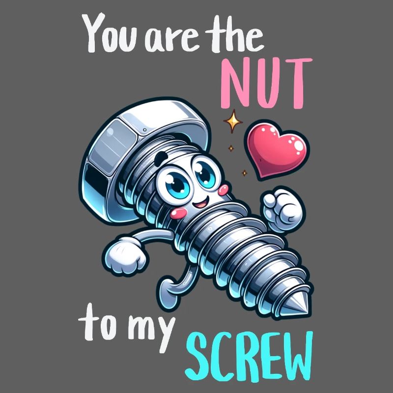 Funny Screwing Nut Pair Design