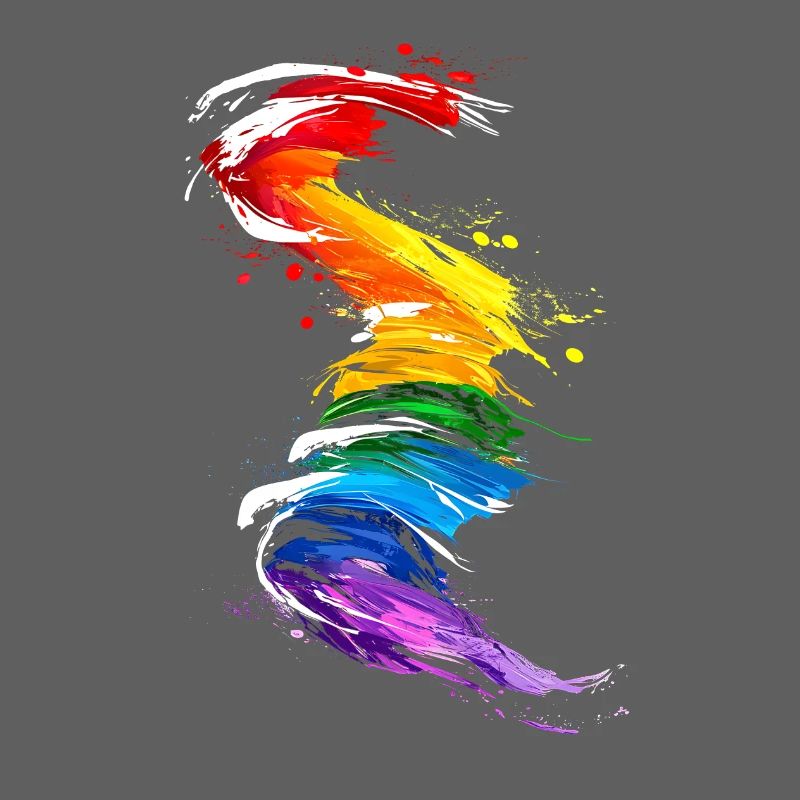 Abstraktes Regenbogen Pride Tornado Design - Lebendig
