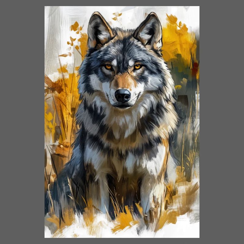 Illustration eines Wolfes