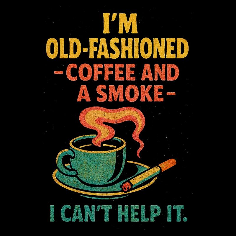 Altmodischer Kaffee und eine Zigarette