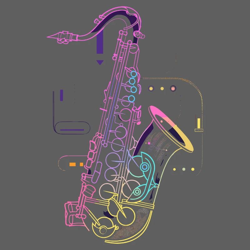 Dessin de saxophone