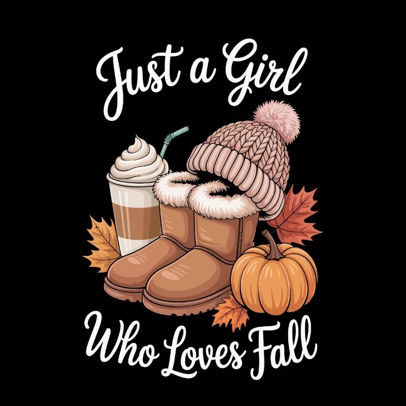 Nur ein Mädchen, das den Herbst liebt