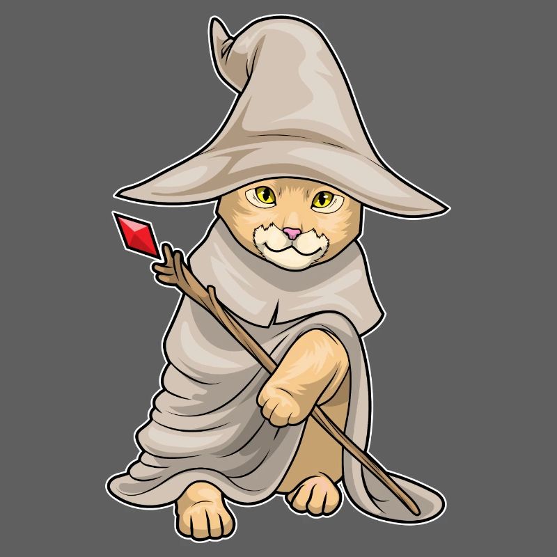 Orange Cat Wizard Wand