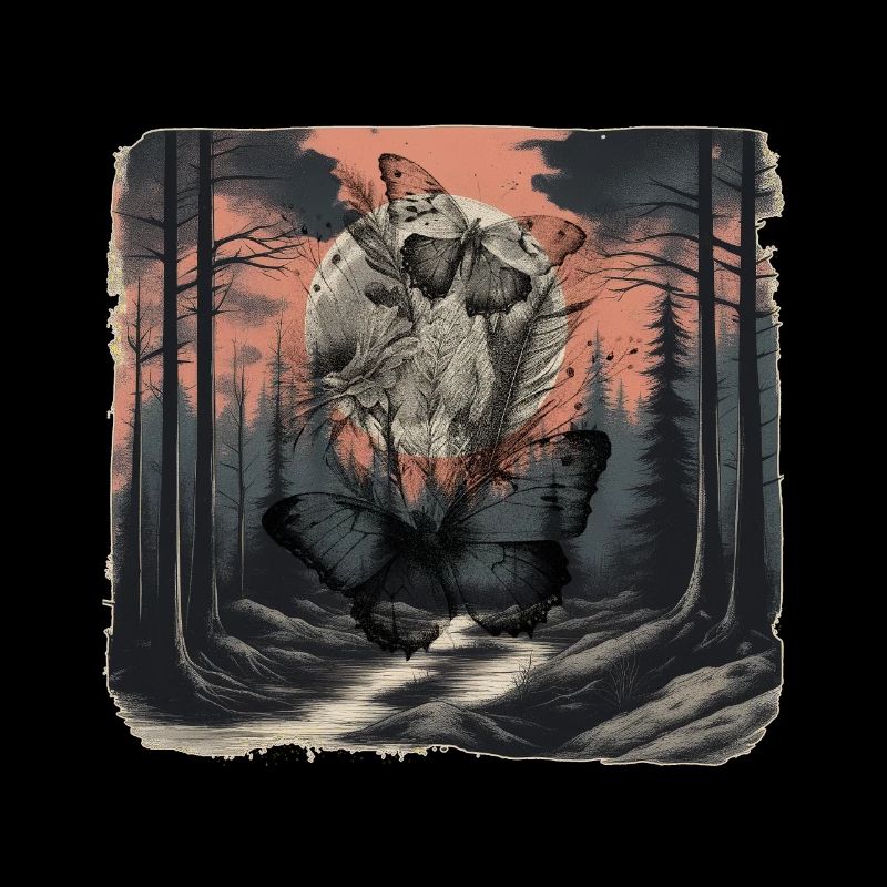 Forêt, Sombre, Insectes, Papillon, Papillon, Nature