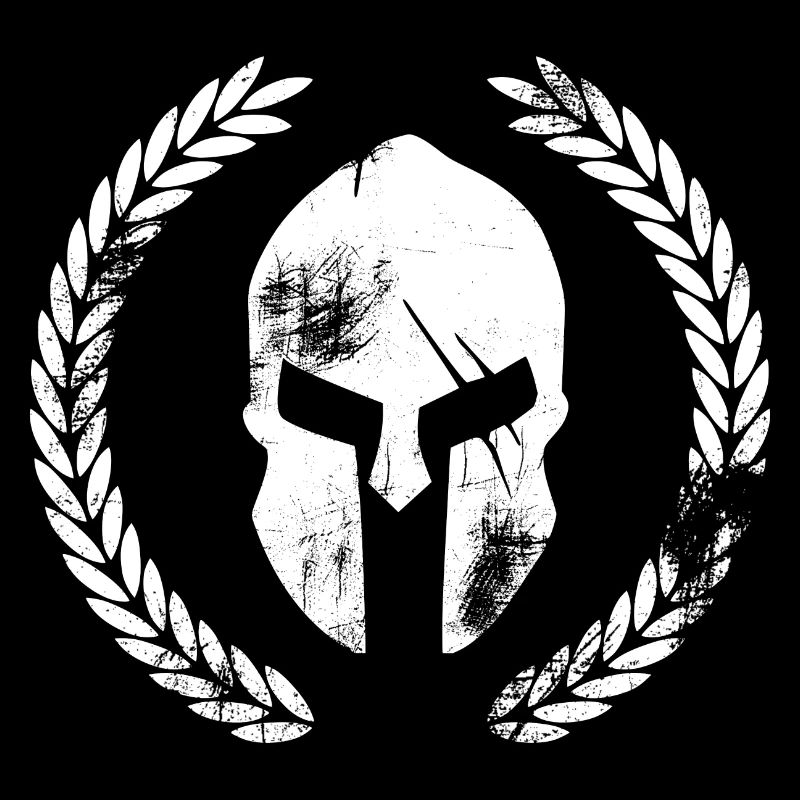 Sparta mit lorbeerkranz