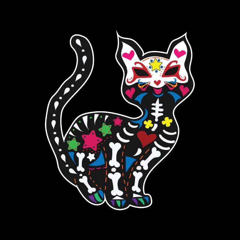 Chat Chat Dia de los muertos Cinco de Mayo Kitty