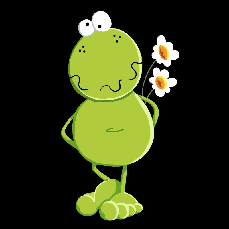 Frog with flowers
