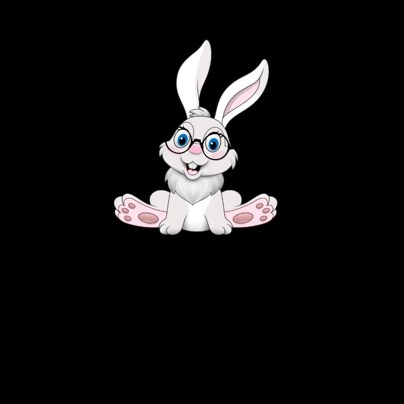Lustiger Hase Cooles Nerd Bunny Rabbit mit Brille