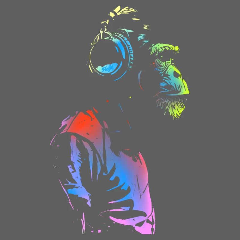 Affe mit Kopfhörern 🎧