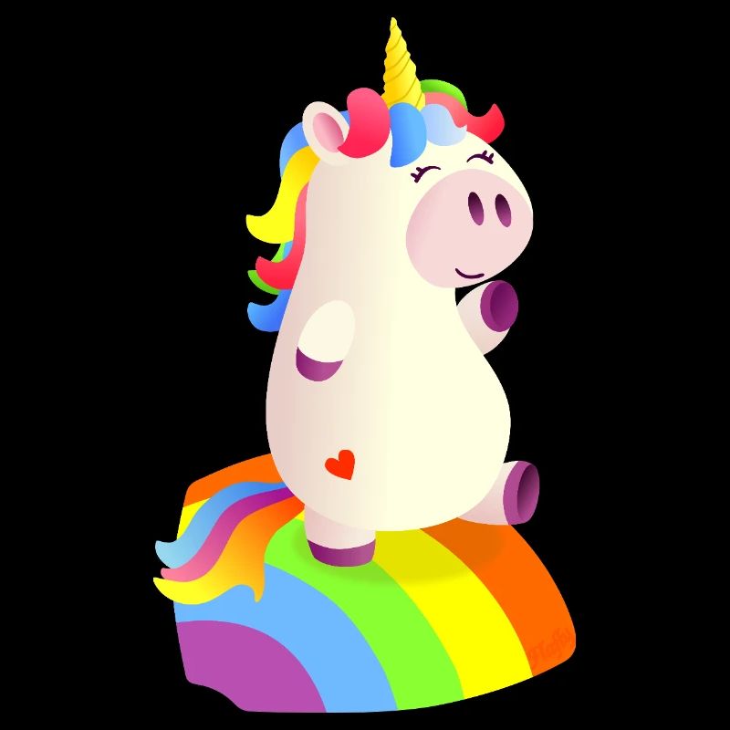 Magisches Einhorn auf dem Regenbogen - 🦄