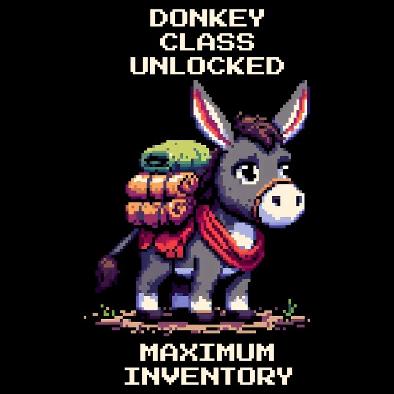 Esel-Klasse: Max Inventar | RPG Esel Pixel Art