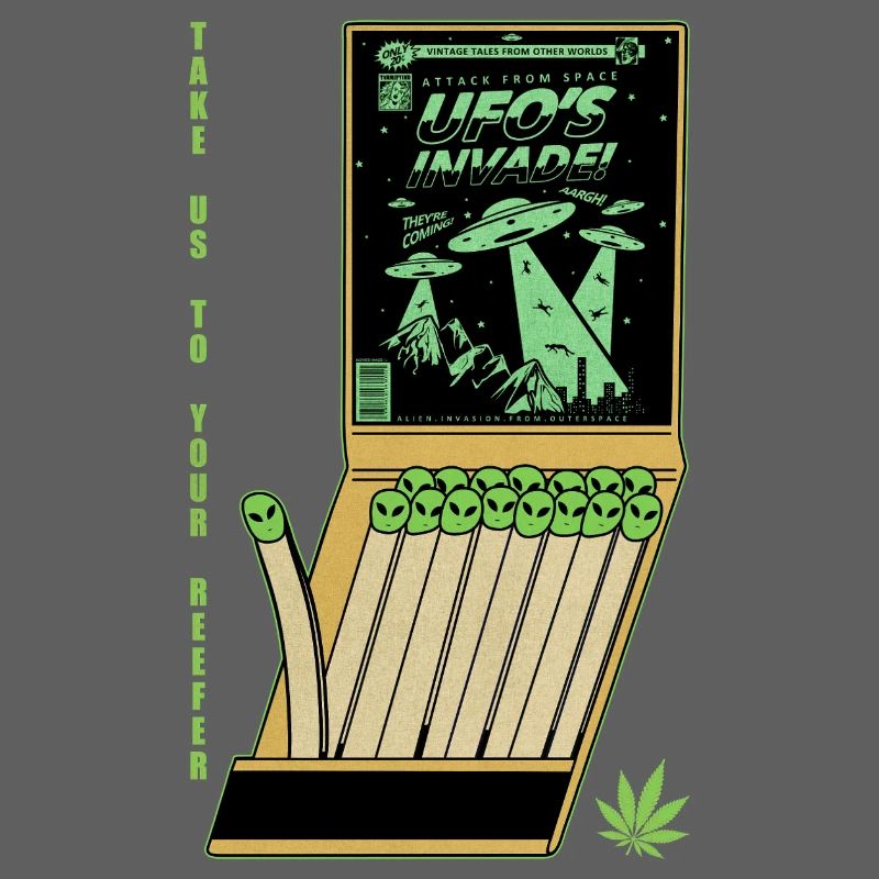 UFO Invasion Vintage Poster Design