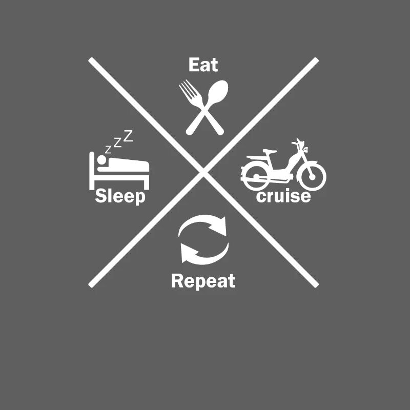 Eating Sleeping Moped Driving Mopped Tshirt