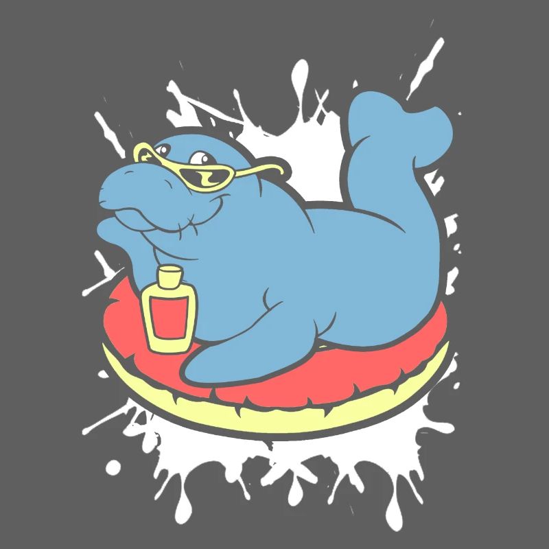 Funny Manatee Does Sunbath