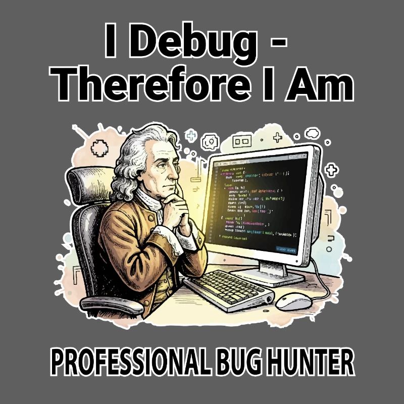 I Debug Therefore I Am : Pro Bug Hunter - fond fond sombre