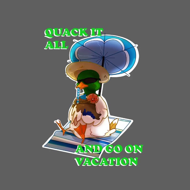 Thème du canard drôle pour l’été (vert)