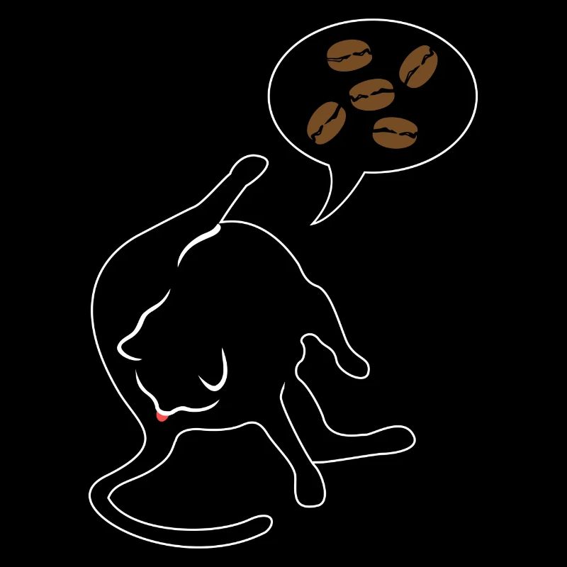 Cat licks butt and thinks about coffee caffeine